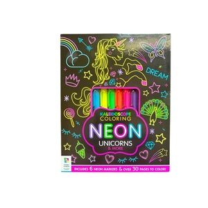 Neon Unicorns Coloring Set